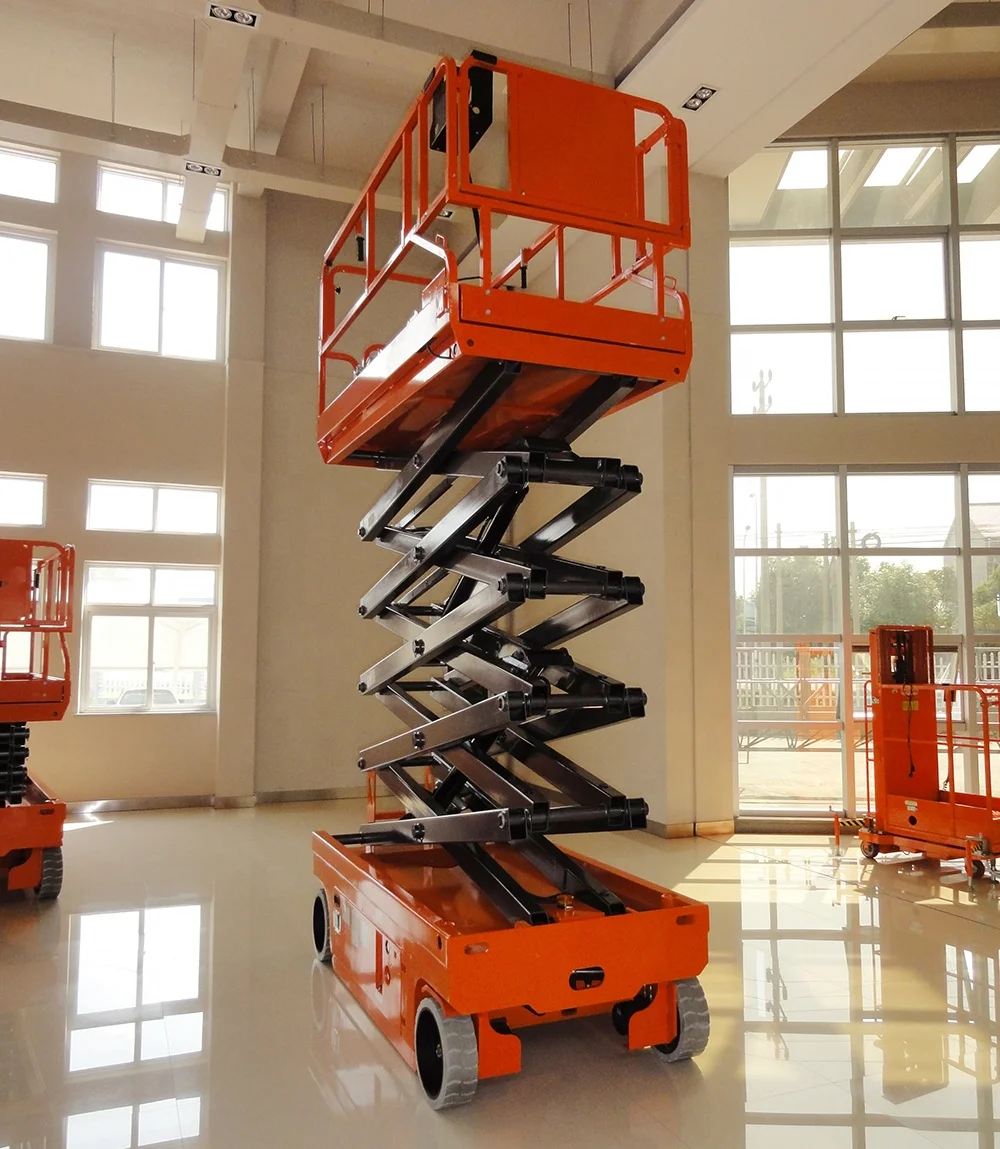 Scissor Lift Olift Battery Powered Scissor Lift Platform Elevated Self-propelled Work Platform
