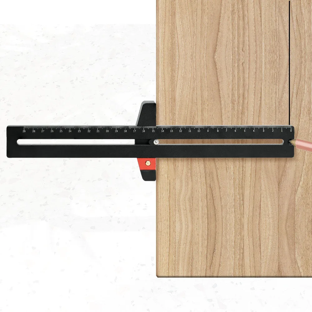 Woodworking drawing round ruler compass parallel scriber Drawing project decoration scriber Multi-functional aluminum alloy tool