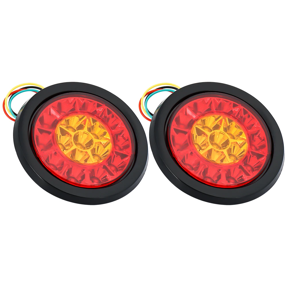  Яркий 12V/24V 5-дюймовый круглый белый янтарь красные ссетодиойдный задний свет прицепа сигнальная лампа