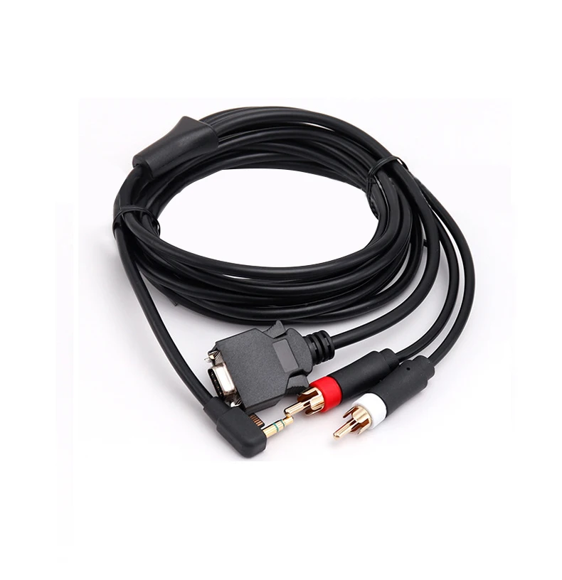 High quality D terminal cable Audio Video AV cable for PSP2000/3000 black 1.8m