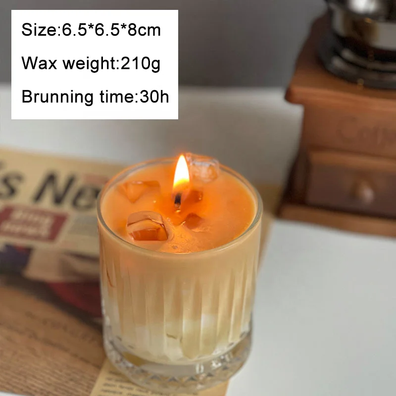 Creative milk coffee DIY scented soy wax candles customize logo luxury aromatherapy candles