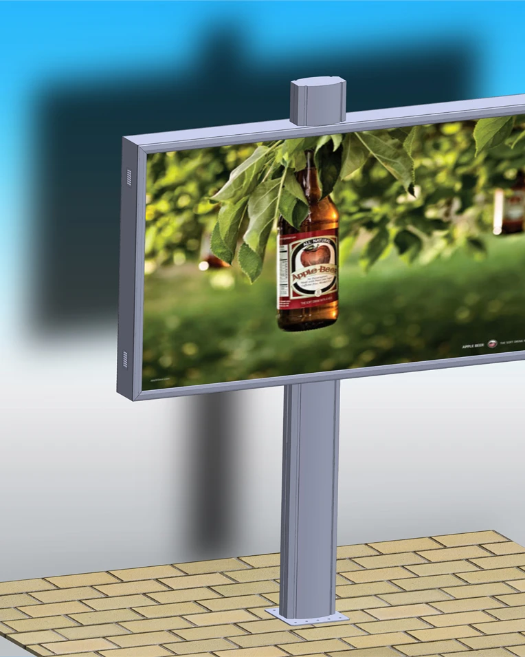 Outdoor Advertising Double Side Scrolling LED Lighting Billboard For Sale