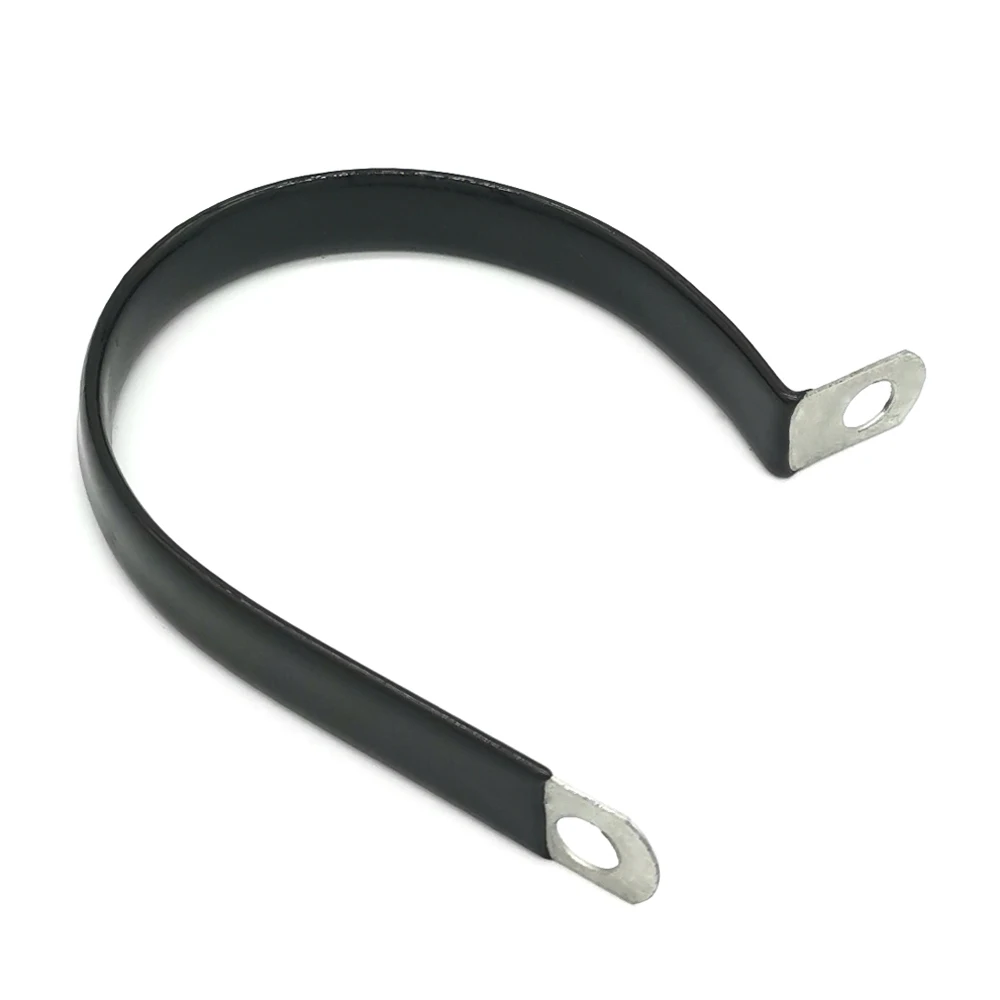 26mm Diameter P-type Hose Clamp Black Steel Cable Clamp Conduit Adjustable Clip