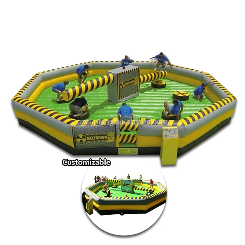 Надувные игры Wipeout 6 м надувные Juegos интерактивные Прыгуны вращающиеся препятствия прыжки