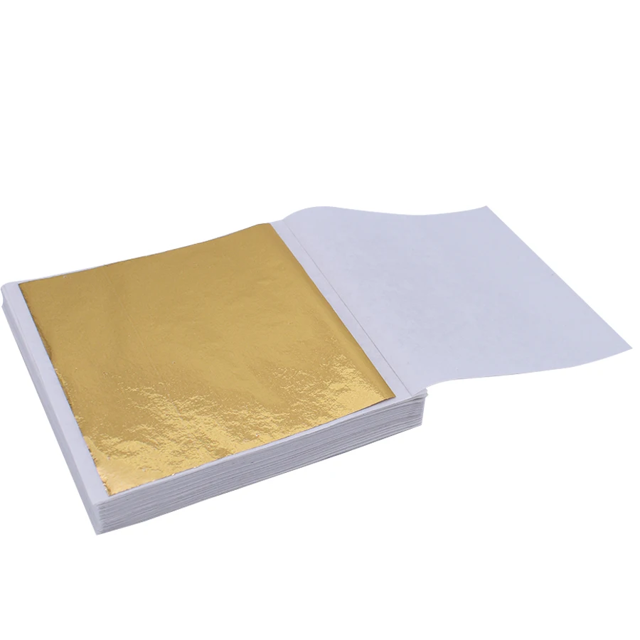 Factory price 8 X 8.5 cm 1000 sheets a pack colorful B Gold Taiwan gold leaf foil