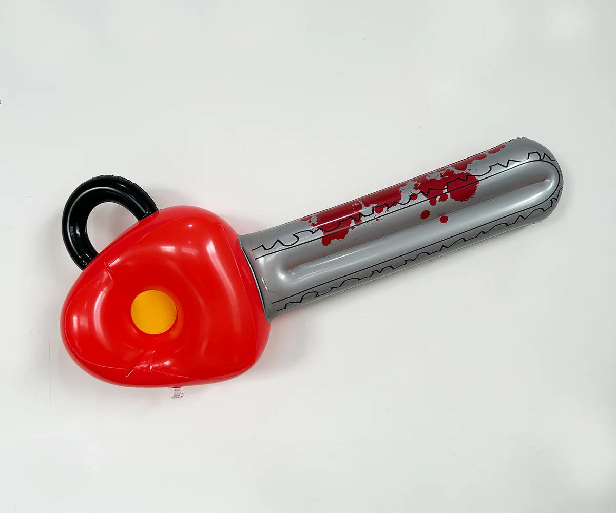 Custom PVC red inflatable chainsaw kids inflatable gun toys weapon inflatable sticks