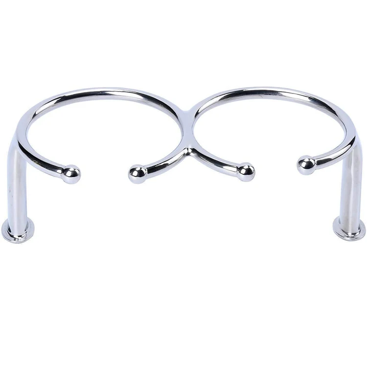 Double Ring Cup Holder 316 Stainless Steel Drink Holder for Marine Boat Rv Camper Polished