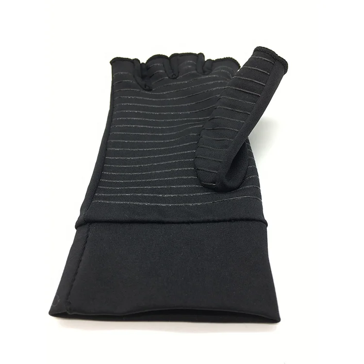 Custom Service Arthritis Gloves Breathable Half Finger Copper Compression Gloves Arthritis Gloves