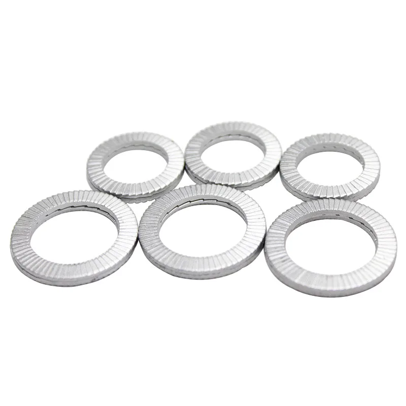 DIN 25201 Dacromet из нержавеющей стали с двумя боковыми зубчатыми накатками предохранительная прокладка углеродистой самофиксирующиеся шайбы