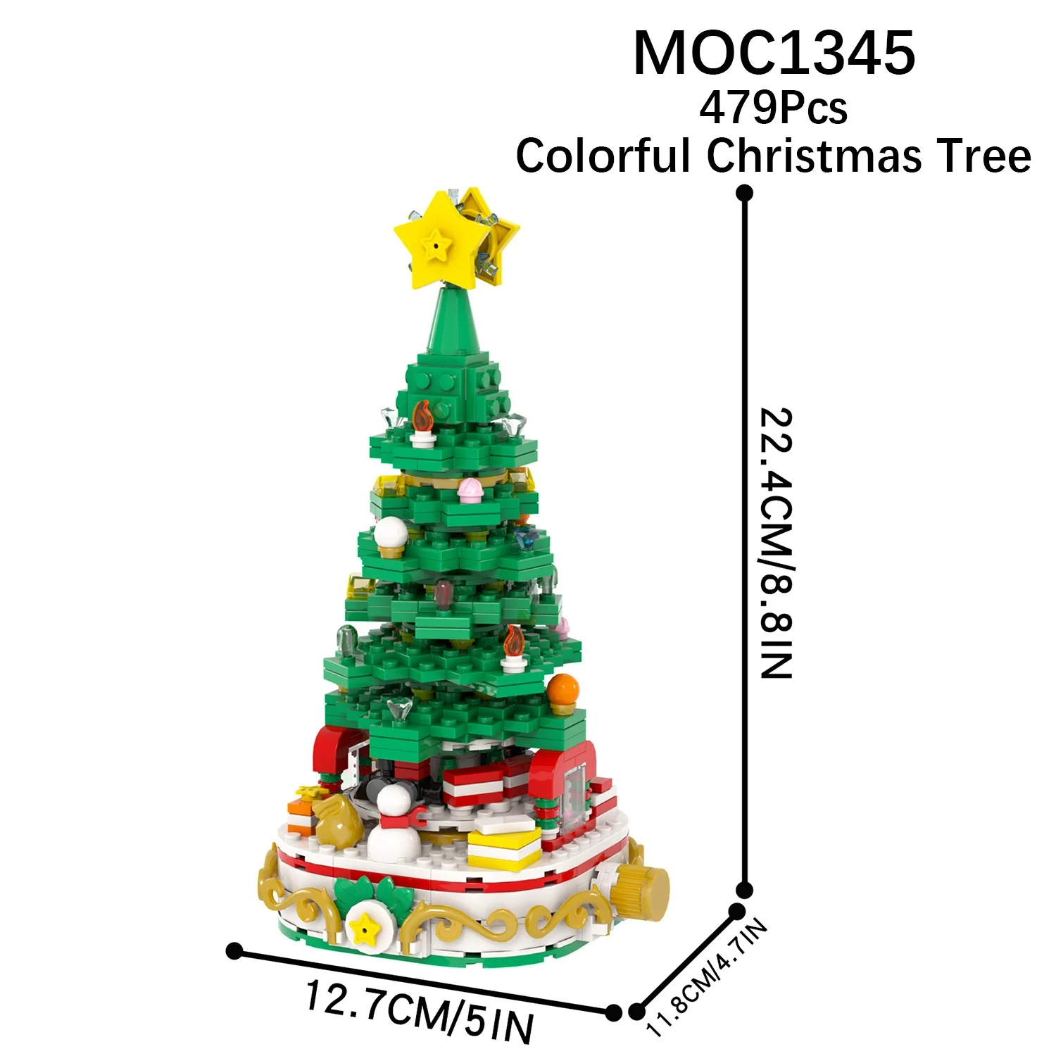 MOC1345 Christmas Tree Building Kits Stocking Decorative Ornaments Toys Building Bricks sets kids toys christima gift Ornaments