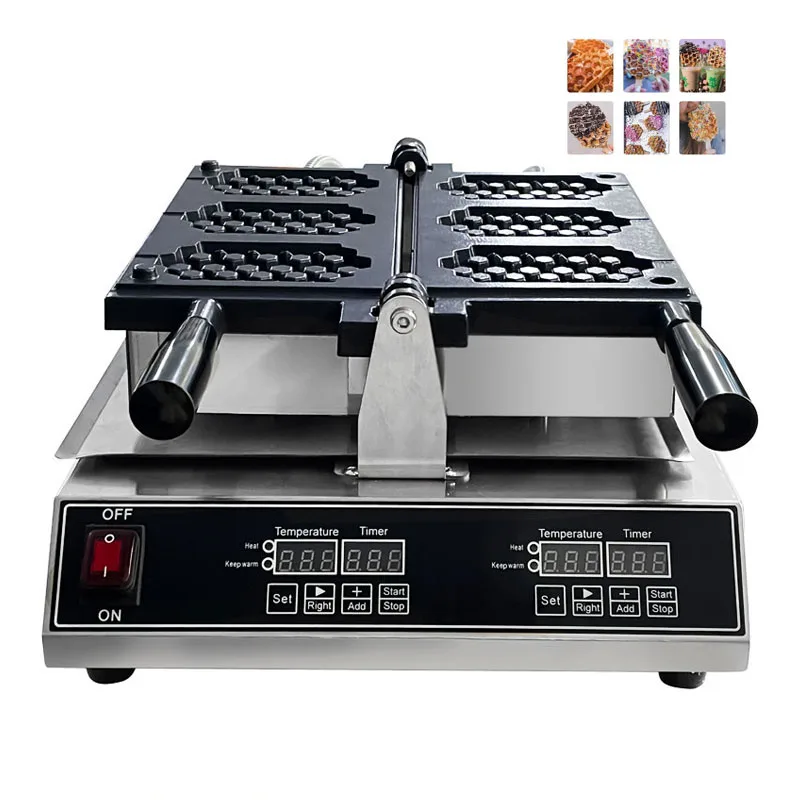 Commercial egg waffle baking equipment honeycomb shaped waffle machine Professional 220V 110V Snack Stick Waffle Baker