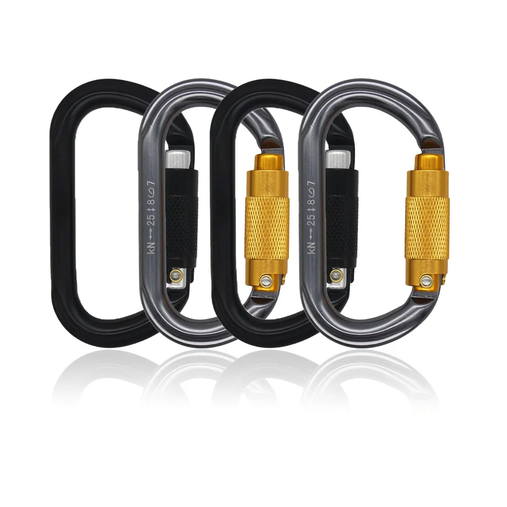 2023 Heavy Duty Hiking Climbing Multi Tool 22kn Locking Carabiner Custom Logo Aluminum