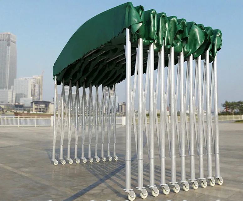 Outdoor installation mobile awning activity canopy Large warehouse push-pull shed retractable awning basketball court awning