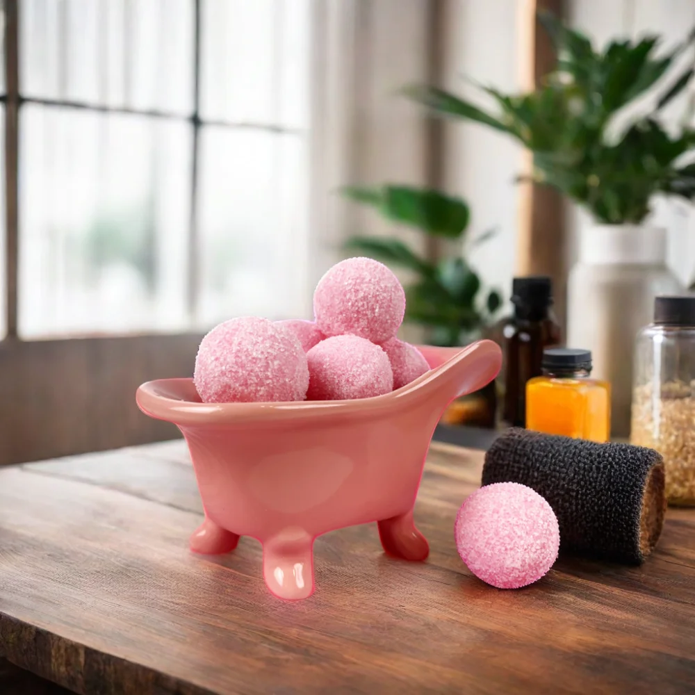 Private Label Natural Vegan Whitening Gentle Exfoliate Body Polish in Balls Shape Sugar Body Scrub in Jar