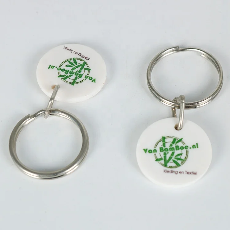 shopping cart trolley coin keychain