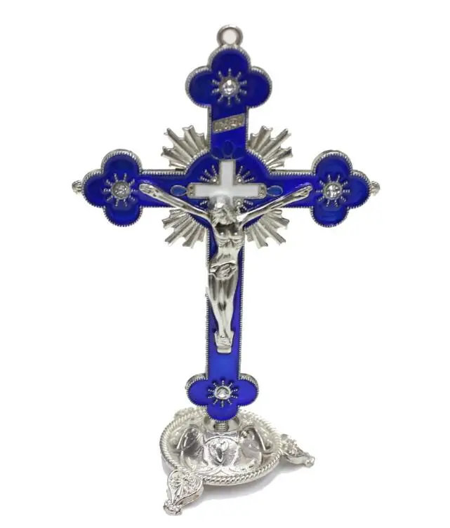 
Plum metal cross Jesus Christ bitter church icon decoration office home religious supplies 