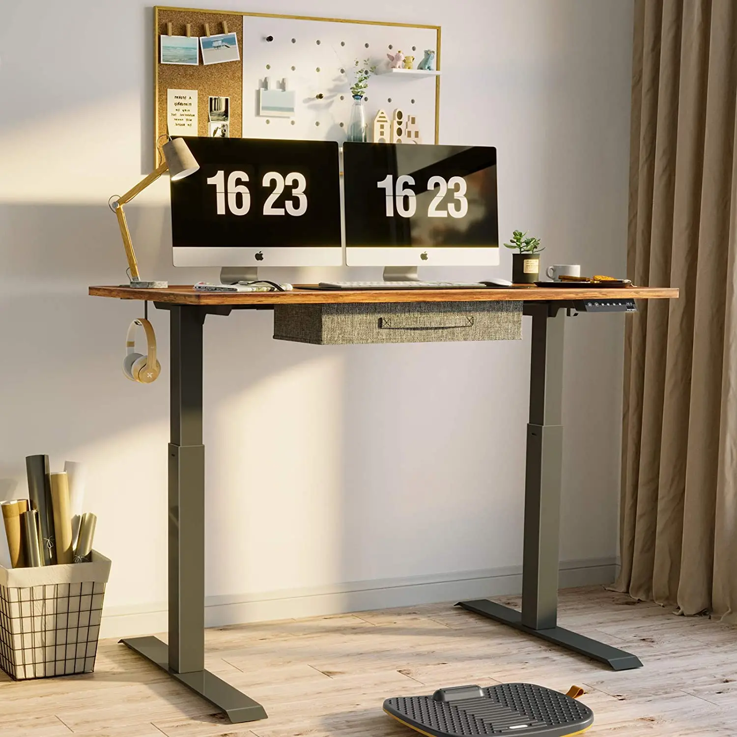 electric adjustable lift up and down standing desk for office