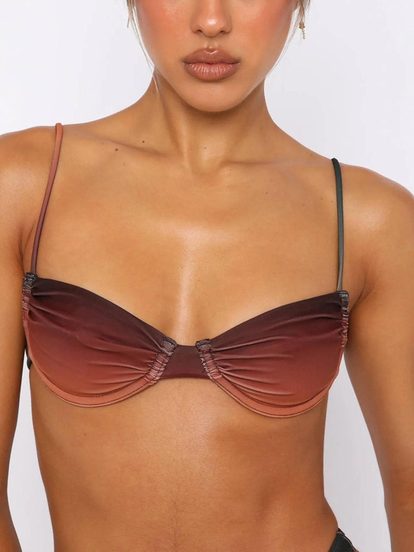 Wholesale custom sexy young girl tie dye swimwear bikini set hot teen korean swim suit skinny girls bikini