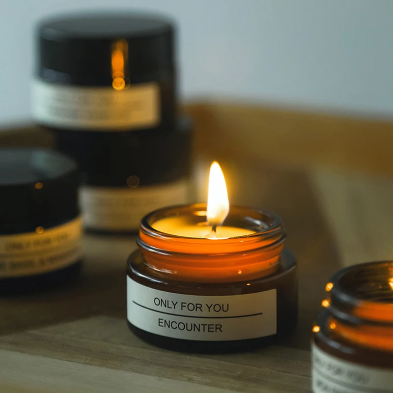 Scented Candles Wholesale Luxury Custom Private Label Aromatherapy Scented Soy Wax Candles Gift Set In Glass Jar