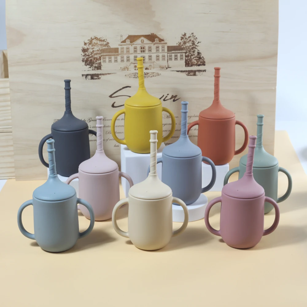 Hot Selling 100% Food Grade Non-Toxic Baby Silicone Baby Drinking Silicone Baby Cup for feeding