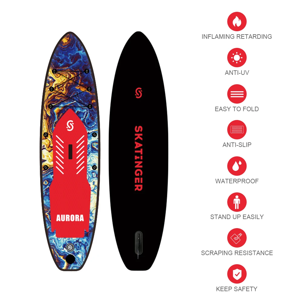 SKATINGER China surfboard manufacturers OEM/ODM  inflatable sup board double layer drop stitch paddle board