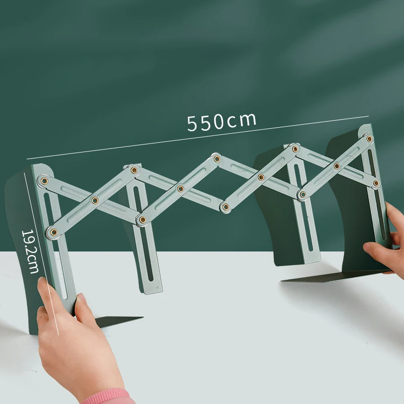 Stationery Bookend Storage Device Retractable Book Stand Metal Adjustable Shelf Book For Student Desktop Books