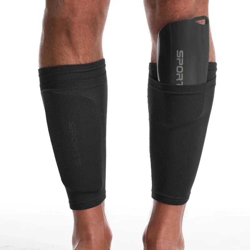 Custom Soccer Shin Guard Sock Football Compression Calf Leg Sleeves with Pockets