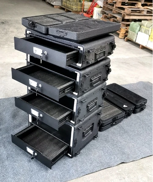 4U 6U 8U 10U Rack Mount 19 Rack Flight Hard Plastic Case 4u With Wheel