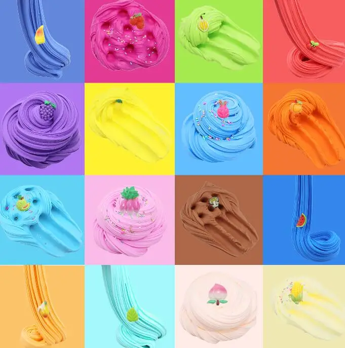 24pcs/set Button Slime Kit Hot Fashion  Crystal Clay Slime Mud Diy Slime Making Kit In Wholesale