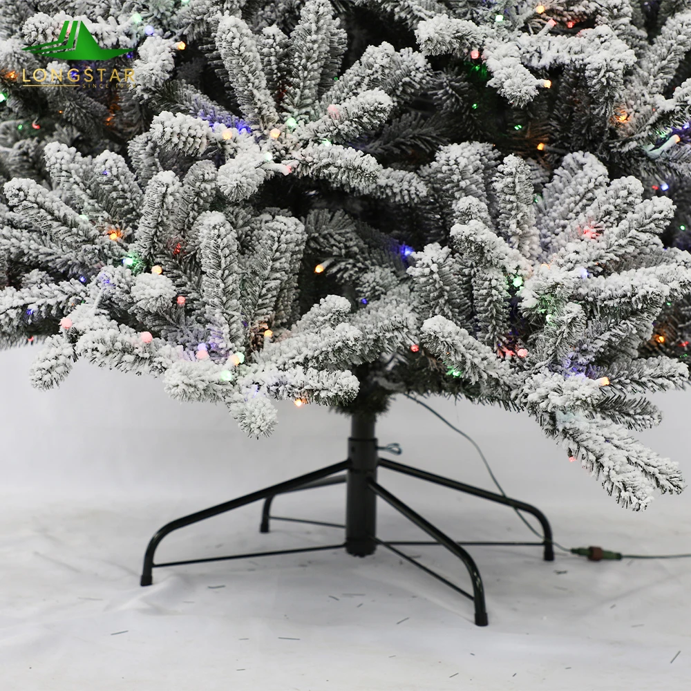 Wholesale   Artificial Tree With Ornament Ball Snow Flocked Christmas Tree For Decoration Product