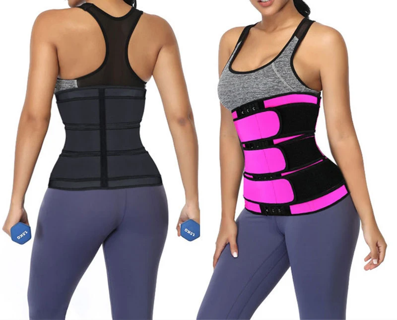 New Reducing Girdles Women Slimming Workout Compression Triple Belt Neoprene Waist Trimmer Custom Logo Waist Trainer For Ladies