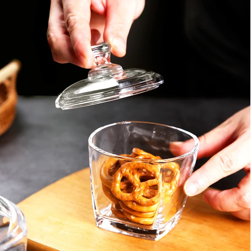 Japanese Coffee Bean Oatmeal Glass Jar Candy Snack Storage Jar Dried Fruit Nut Storage Jar YGH643