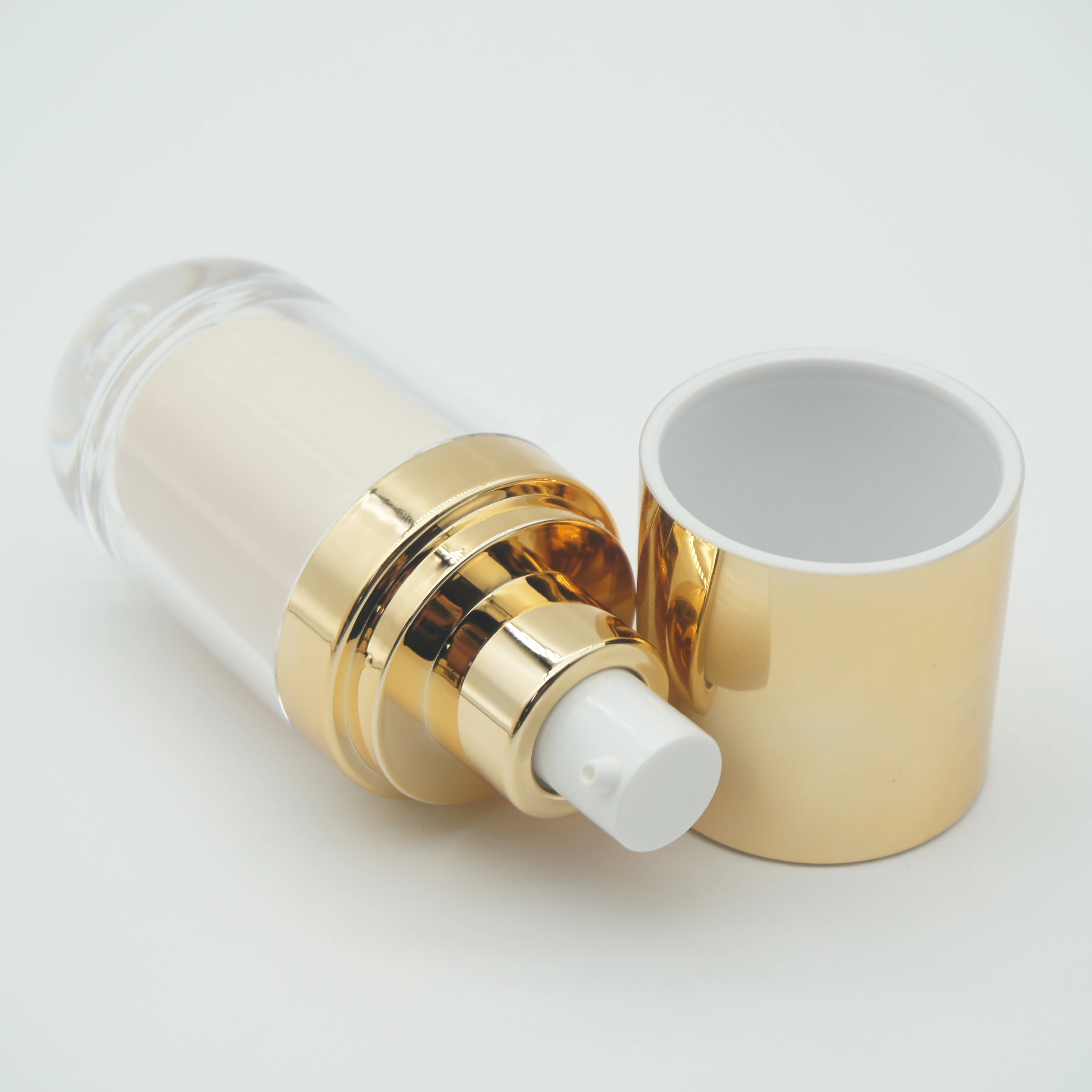 Cosmetic Lotion Spray Pump Bottles Acrylic Lids 30ml 50ml 100ml Empty Jars Plastic Containers Wholesale Screen Printing Surface