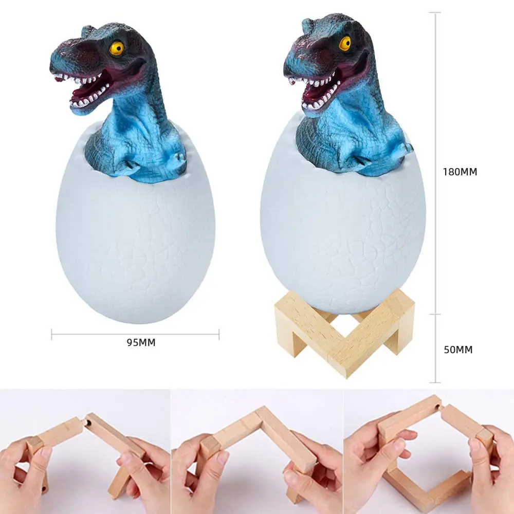 3D Dinosaur Lamp Dinosaur Toys Remote  Touch Control 16 Colors LED Night Lights for Kids
