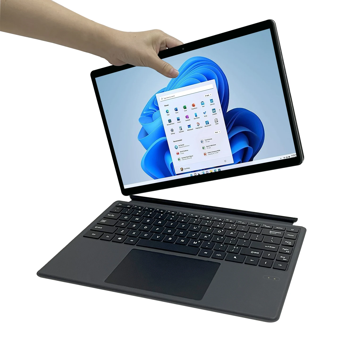 Crelander 14 дюймов планшетный ПК Intel Alder Lake N100 CPU сенсорный экран 16 ГБ DDR5 с HD камерой 2 в 1 ноутбук компьютер ноутбук