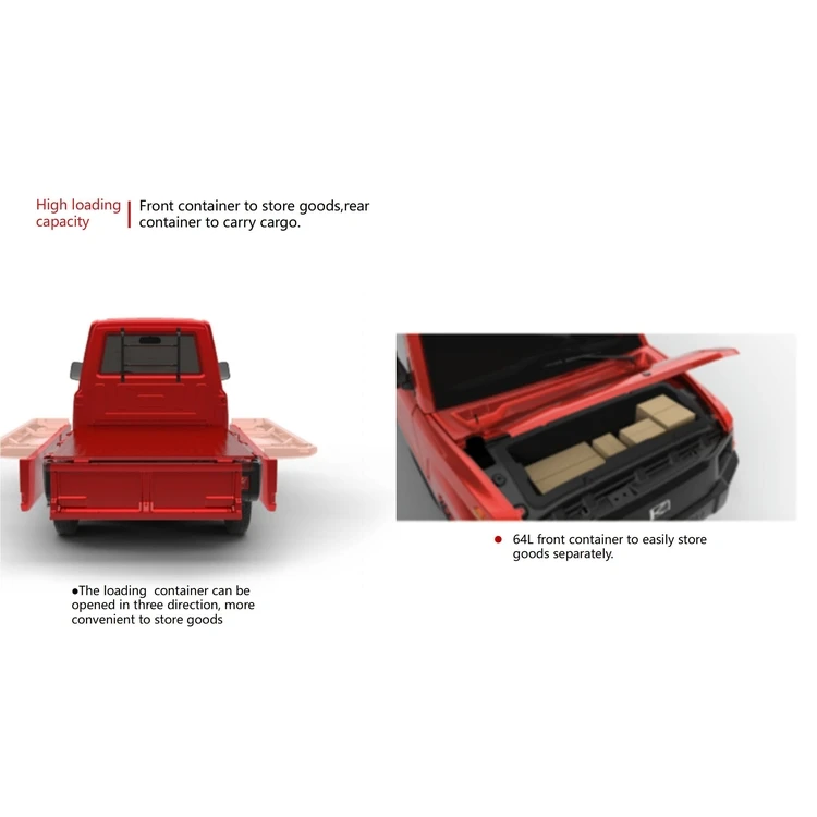 Wholesale High Quality 2021 New 4 Wheel Single Cabin Electric Truck Electric Pickup