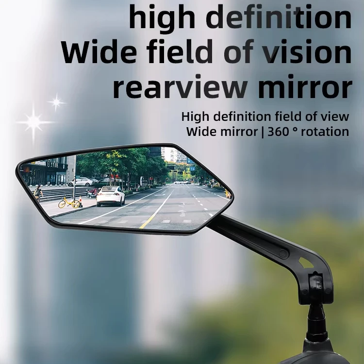 Universal Wide Range Bicycle Rearview Mirror Motorcycle Side Mirror 360 Rotate Handlebar Bike Mirror