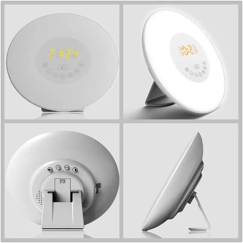 2023 Лидер продаж цифровые светодиодные настольные часы с подсветкой для пробуждения умный звуковой аппарат сна FM-радио будильник