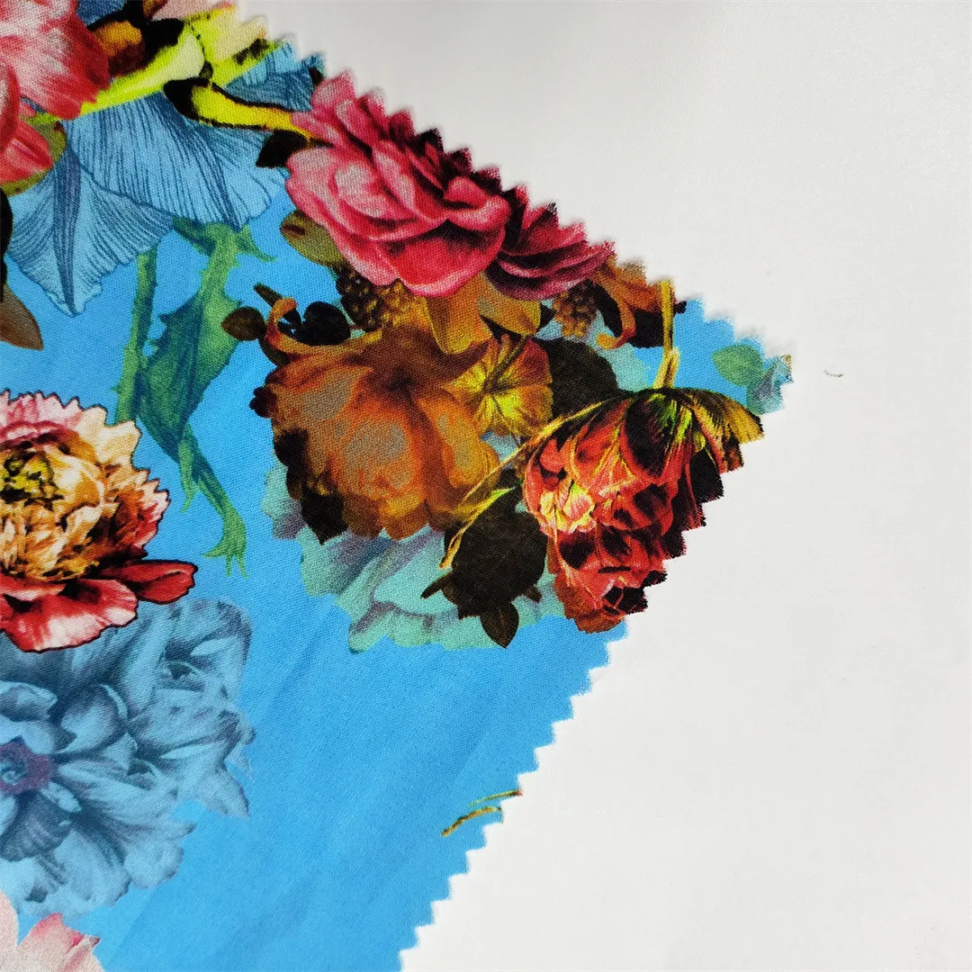 Factory 100% digital printed fabric cotton voile bawal tudung  fabric for dresses digital printed