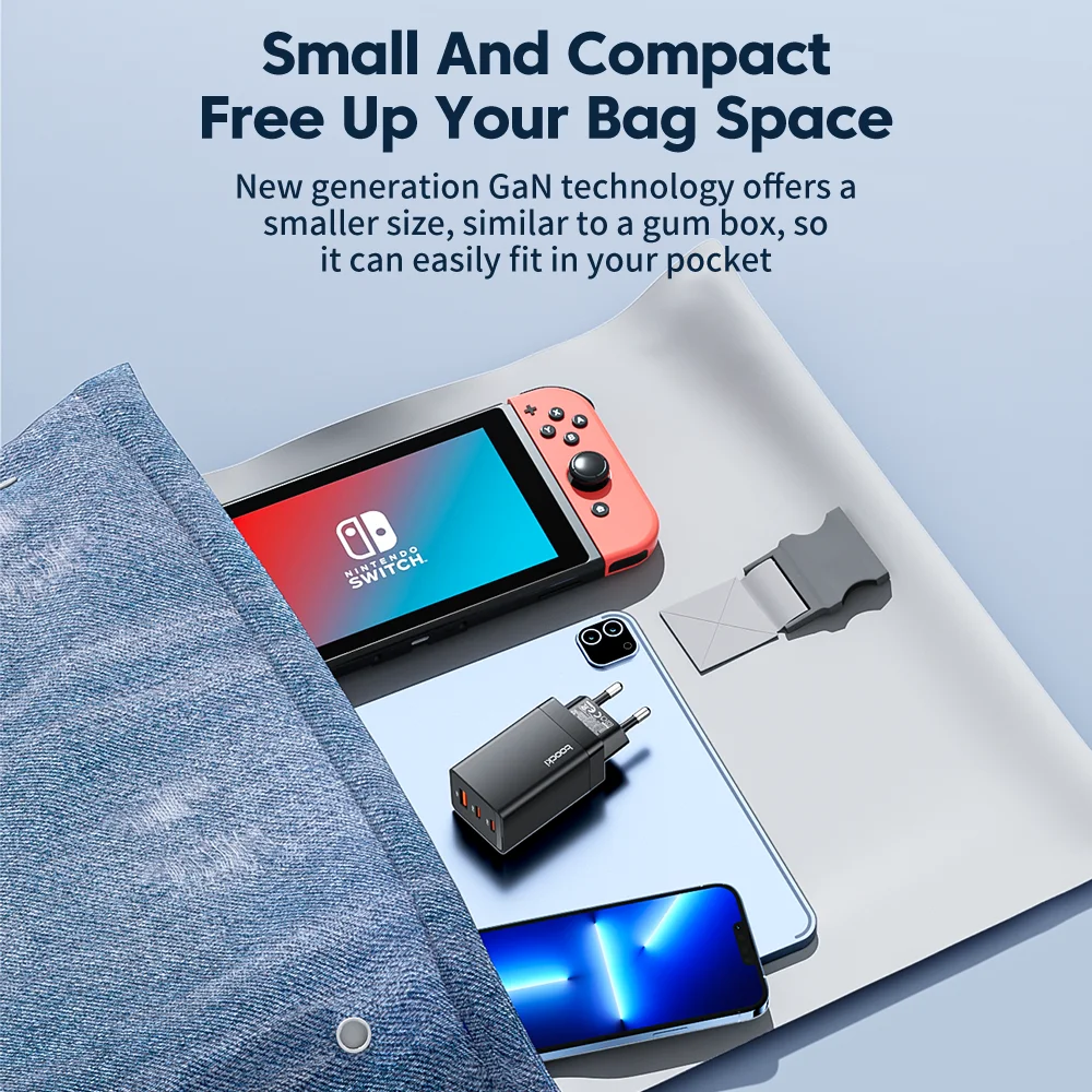 Toocki Pd 65W 67W EU UK KR Qc3.0 Mobile Phone Charger Usb C Quick Fast Charge Adapter 65W GaN Charger