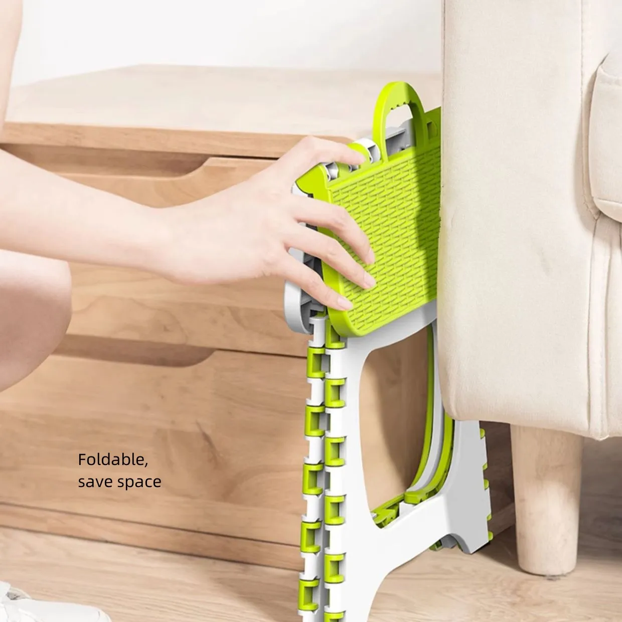 Складной складной стул портативный пластиковый нескользящий для кухни ванной спальни