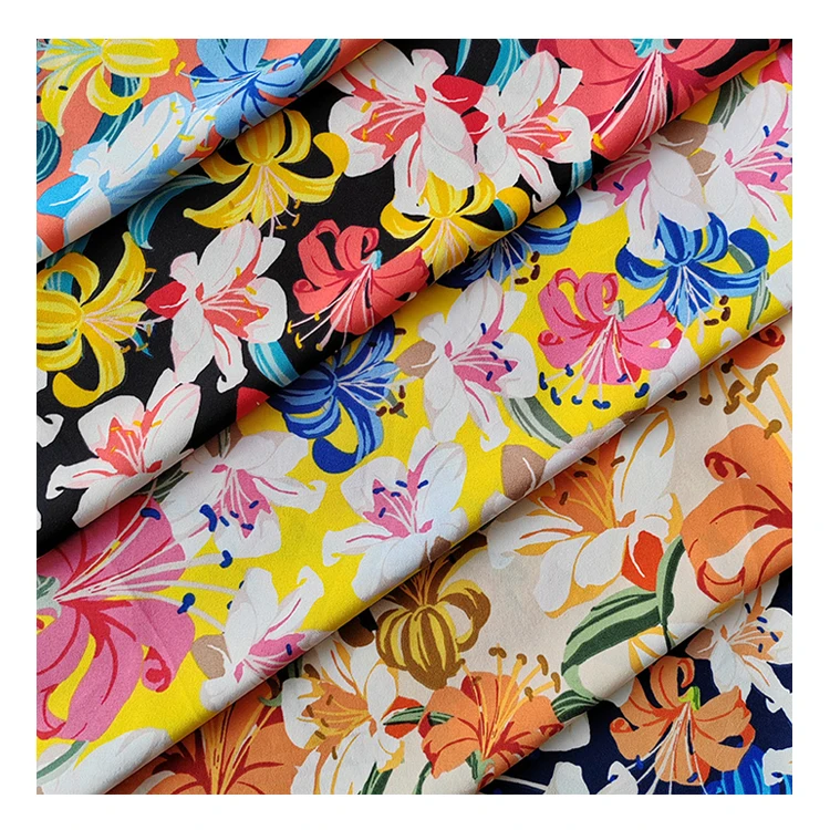 Wholesale Super Quality Polyester Elastane Woven Fabric Pacific Islander Digital Printed Fabric For Dress