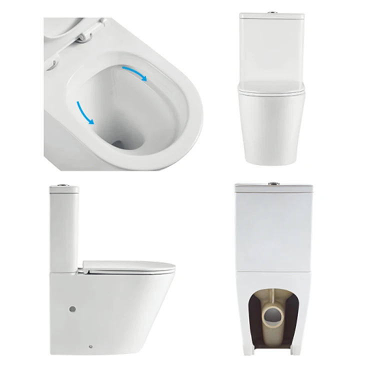 OVS Watermark Australia Advanced Technology Toilet Ceramic Bathroom Wc Matt White Color Australian Two Pieces Toilets