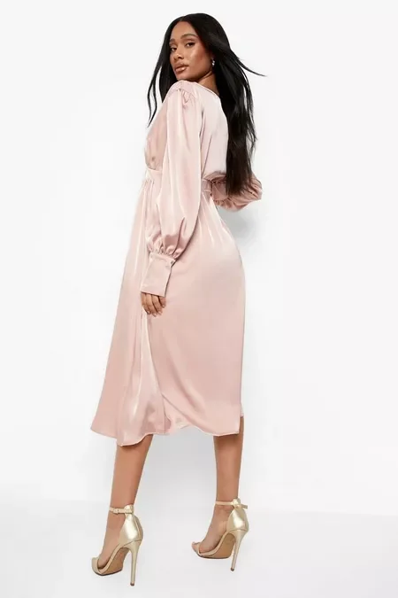 2022 wholesale new maternity occasion stain button midi dress maternity dress