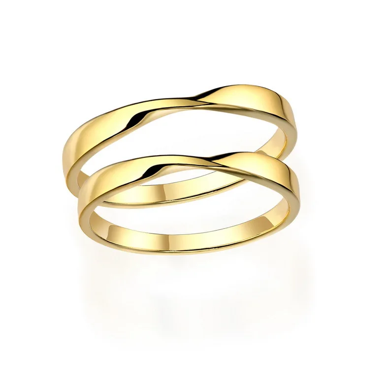 Ladies Rings Jewelry 18K Gold Plated Stainless Steel Ring For Girls