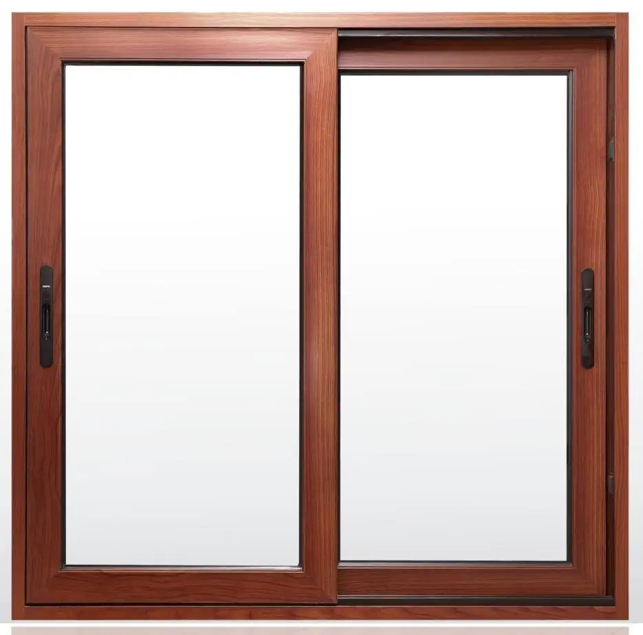 
Modern design aluminum profile double tempered glass sliding windows with mosquito net 