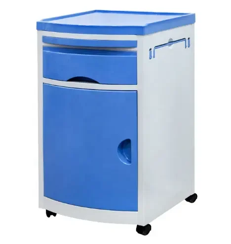 Factory Price ABS Big Small Size Bedside Cabinet hospital storage bedside locker plastic bedside cabinet with Castors