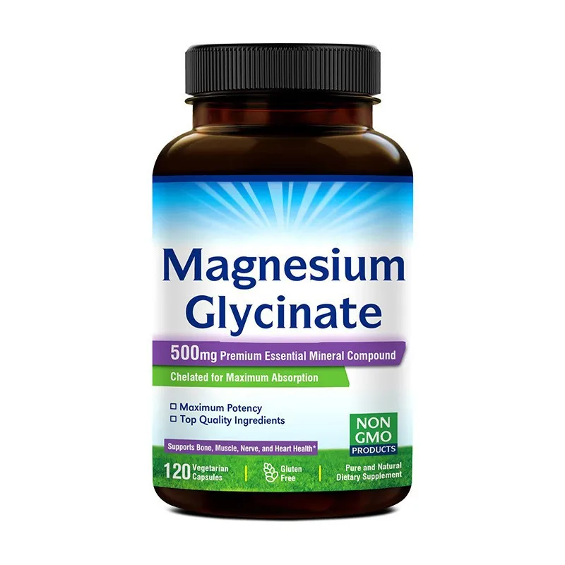 Private Label Pure Magnesium Glycinate 500mg Magnesium Glycinate Powder Magnesium Glycinate Capsules
