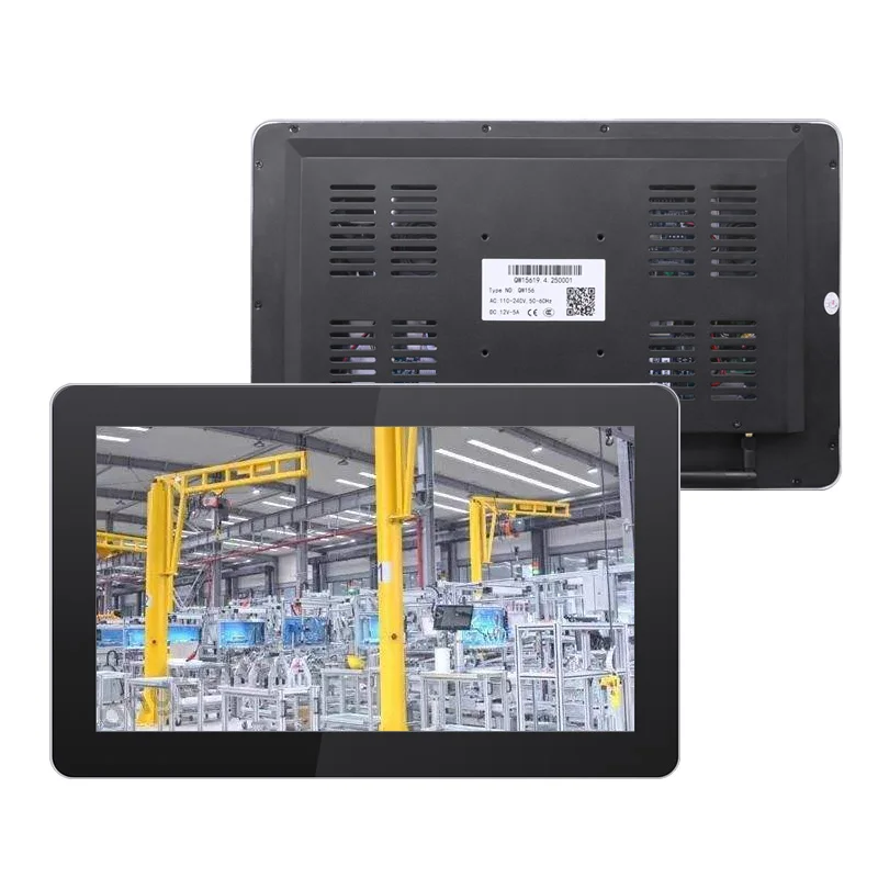 Front Microphone Camera 15.6 Inch Industrial Panel Pc All In One Pc For Smart Factory Integrated Production Process System