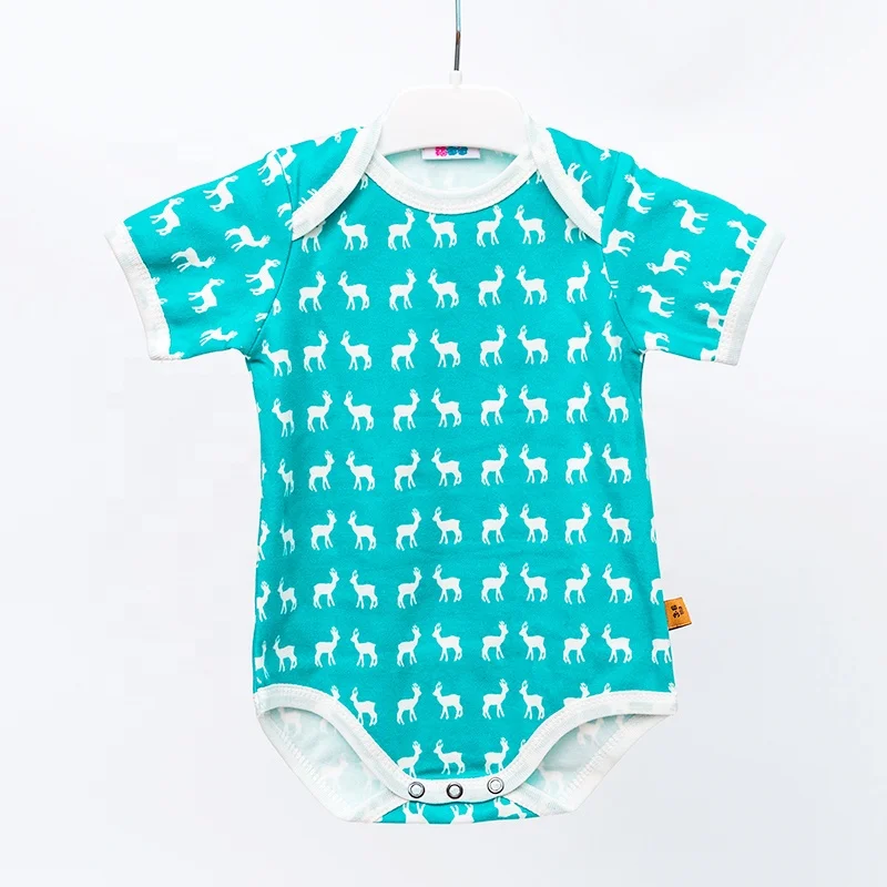 
100% Organic Cotton Infant Clothes Short Sleeve Baby Romper High Quality Newborn Onesie Infant 